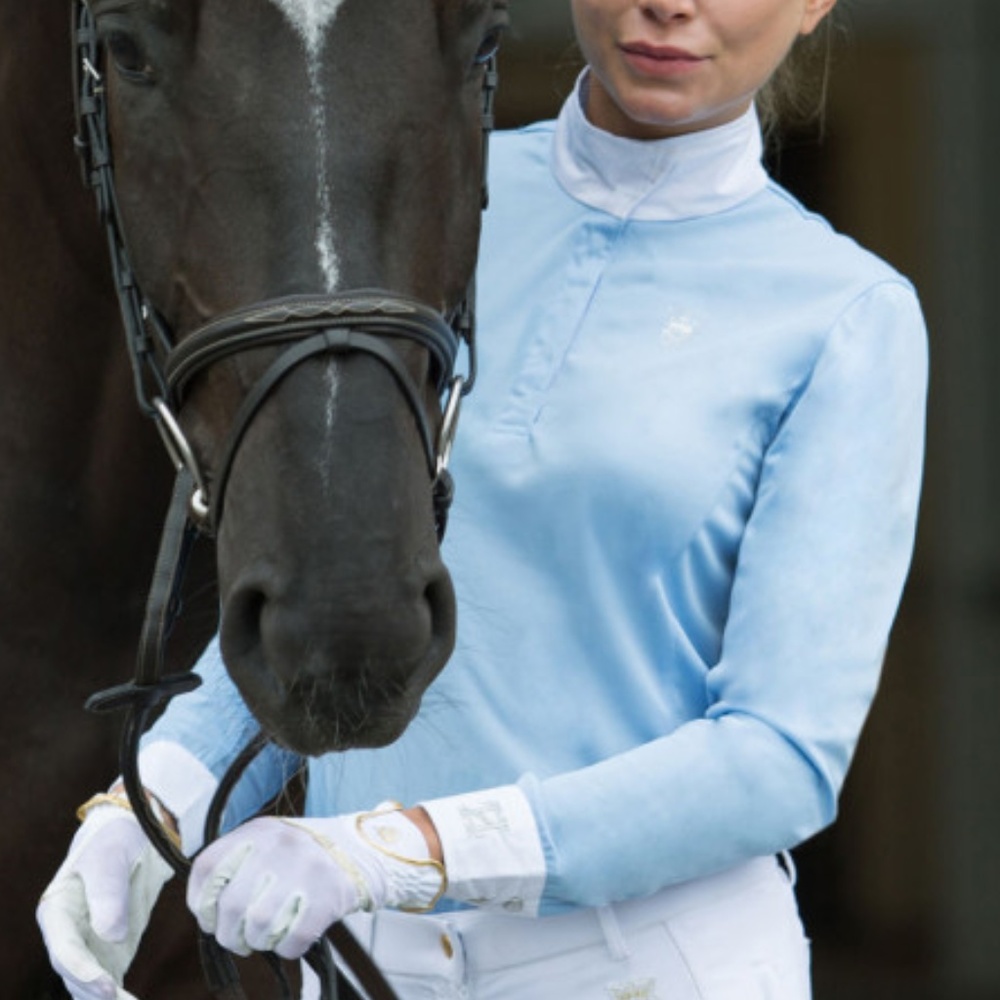 Horze Crescendo Blair show shirt blue